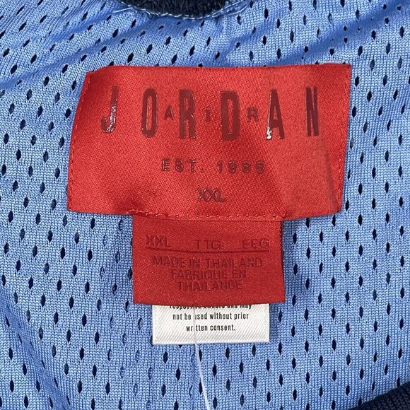 University of North Carolina Tar Heels Shorts Men XXL 2XL Blue Jordan Basketball - Picture 2 of 16